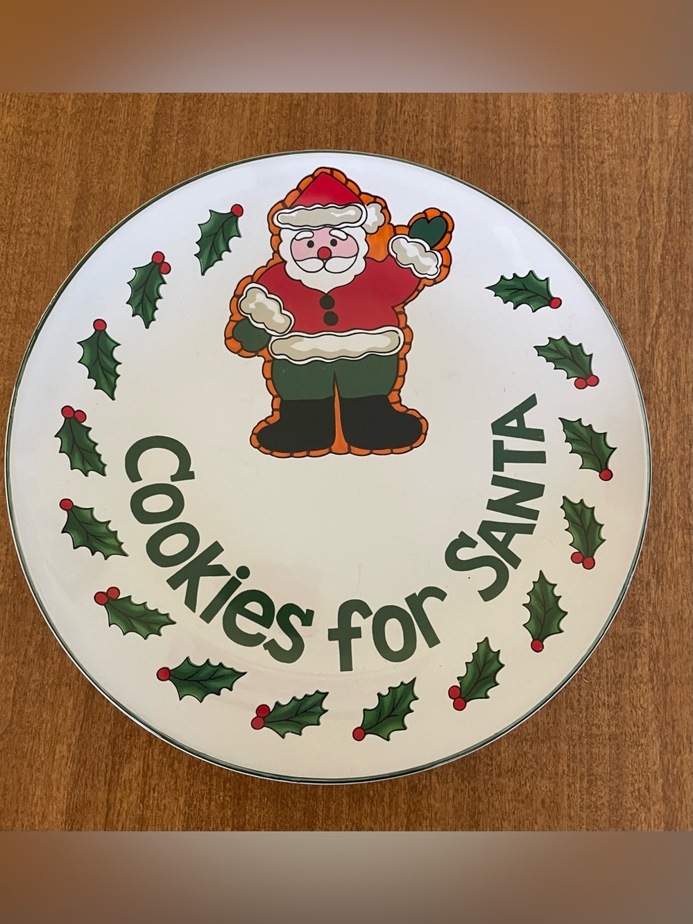 Vintage “Cookies for Santa” Cookie Plate 8”x8”